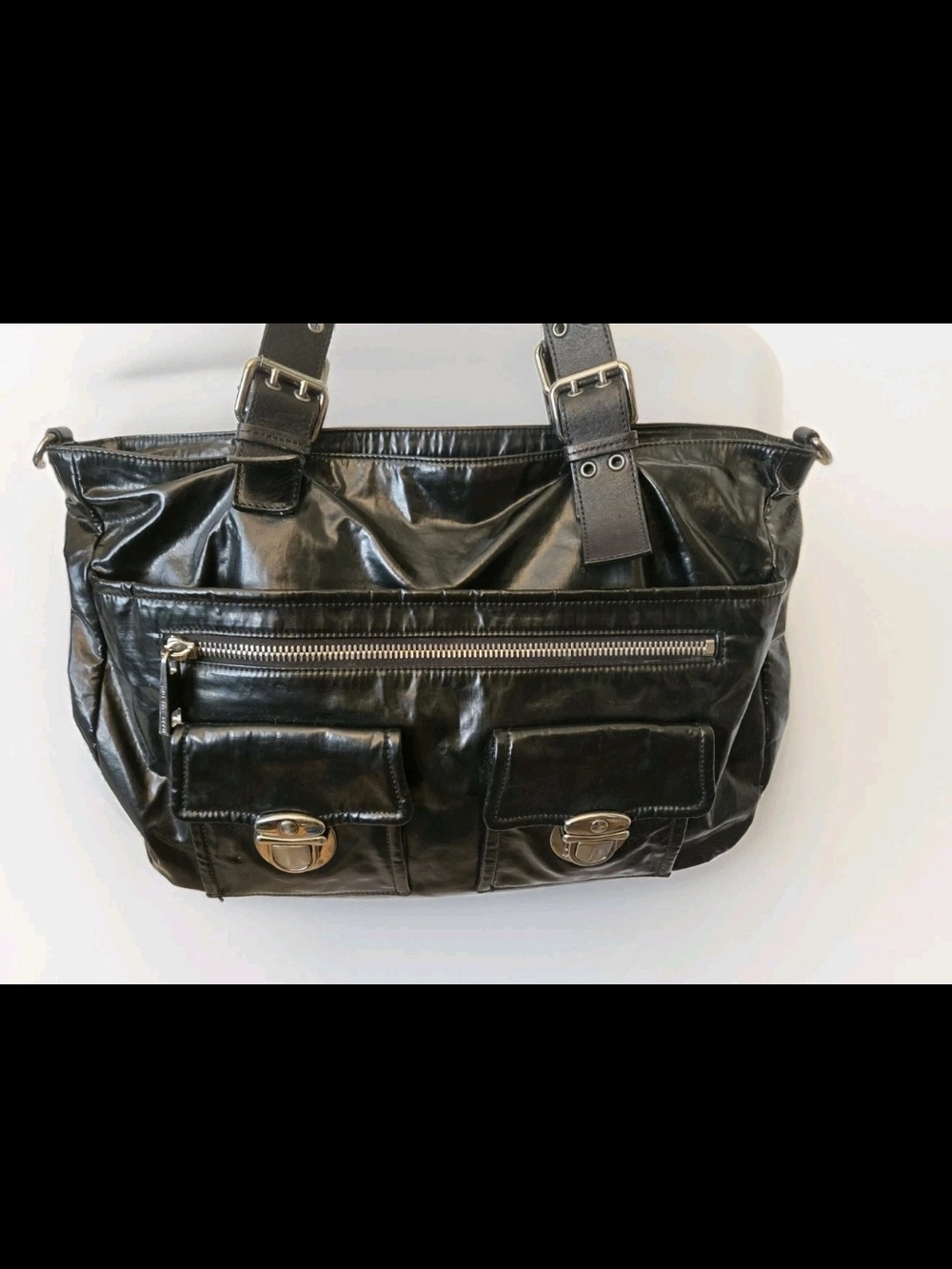 Authentic Marc Jacobs Black Stella Patent Leather Satchel